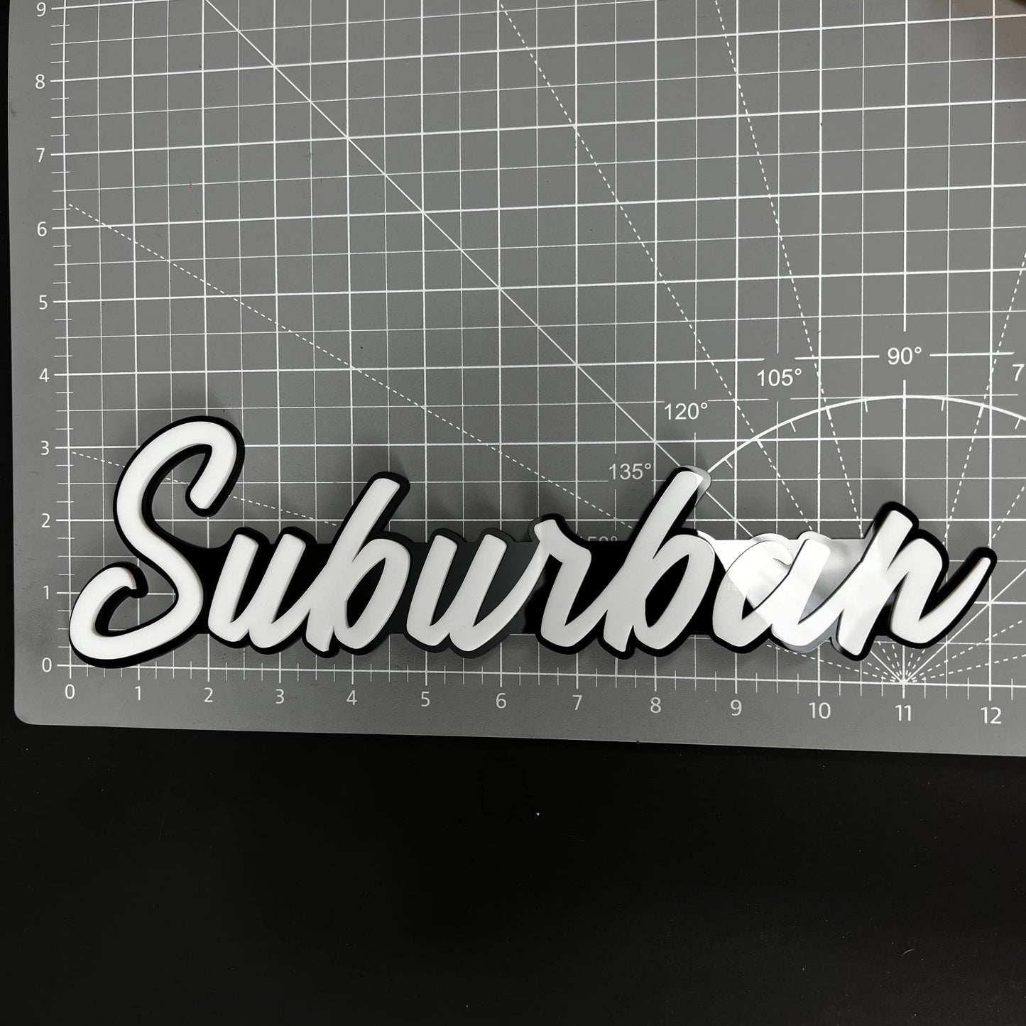 1PC Suburban 3D Acrylic Badge - Car Truck Emblem Fender Tailgate Trunk Sticker