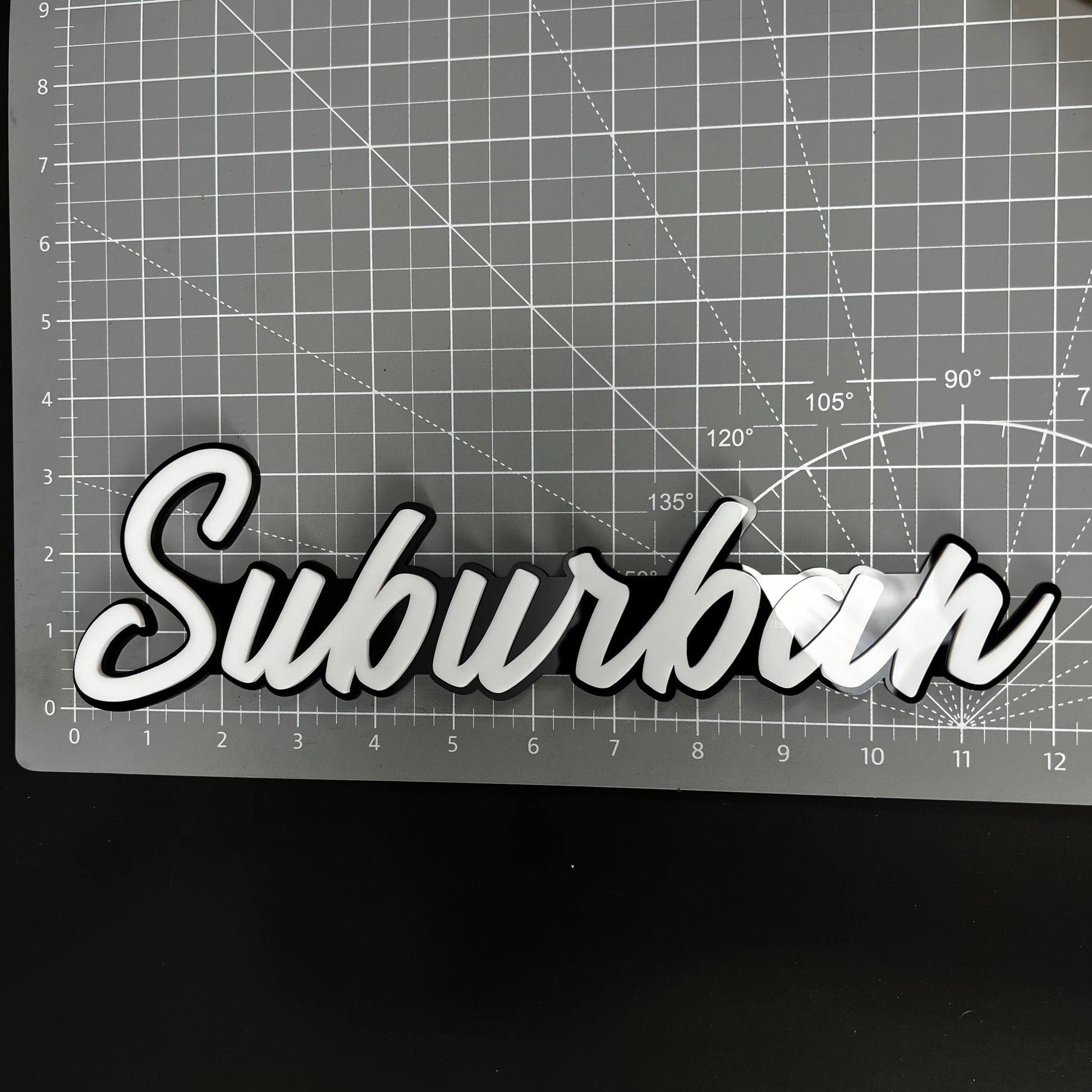 1PC Suburban 3D Acrylic Badge - Car Truck Emblem Fender Tailgate Trunk Sticker