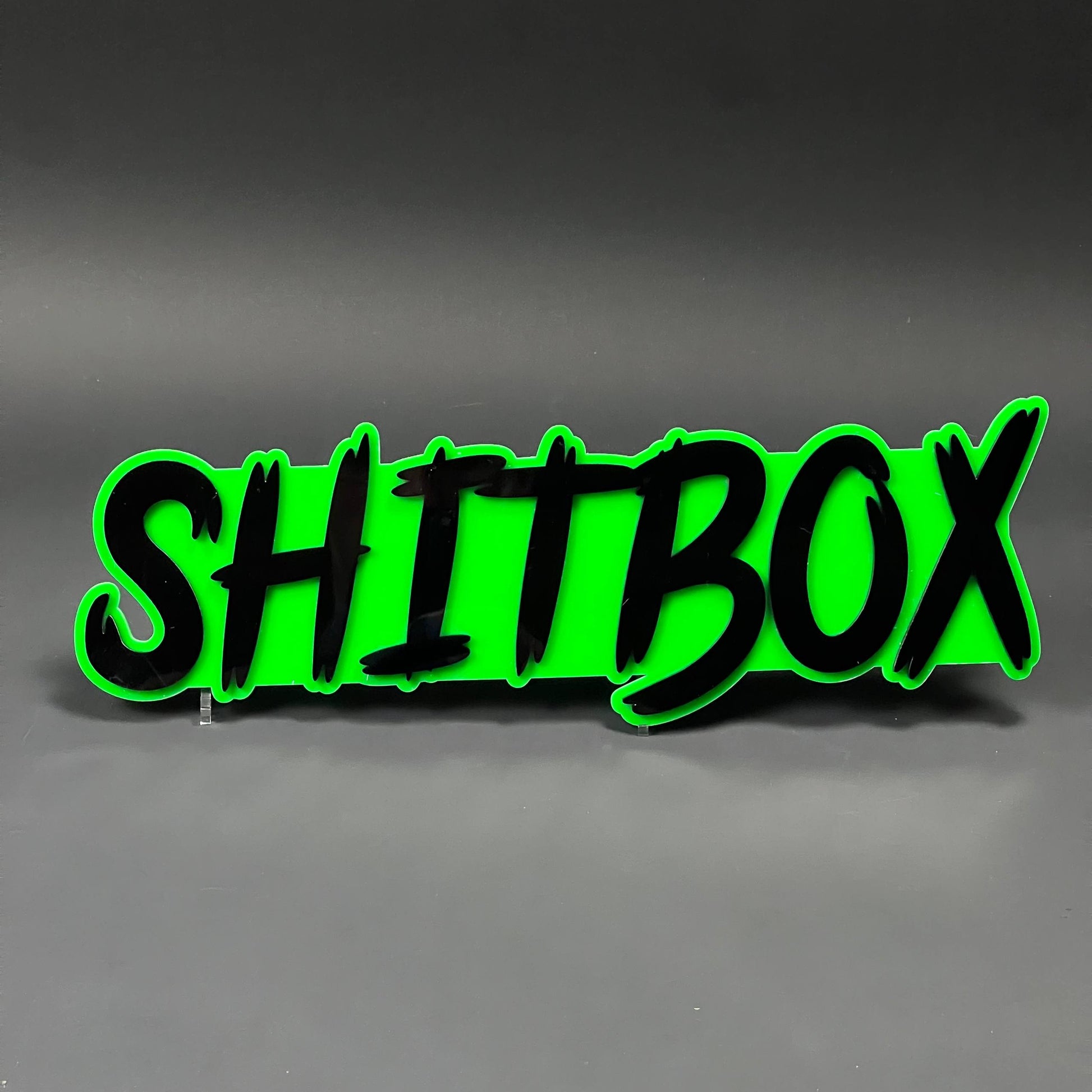 1PC SHITBOX 3D Acrylic Badge - Car Truck Emblem Fender Tailgate Trunk Sticker