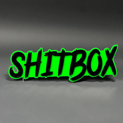 1PC SHITBOX 3D Acrylic Badge - Car Truck Emblem Fender Tailgate Trunk Sticker