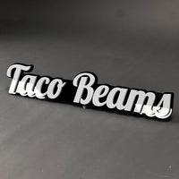 1PC Taco Beams 3D Acrylic Badge - Car Truck Emblem Fender Tailgate Trunk Sticker