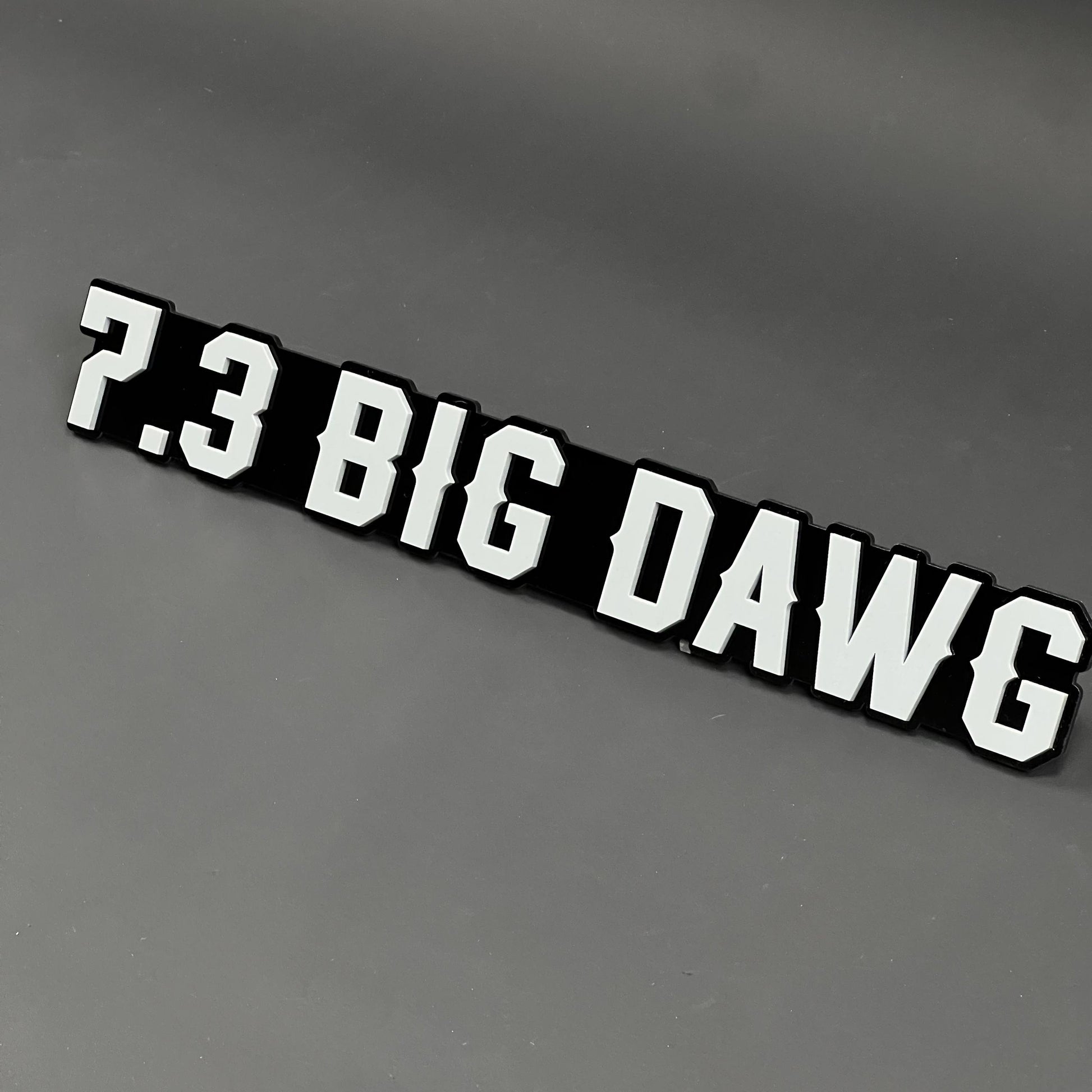 1PC 7.3 BIG DAWG 3D Acrylic Badge - Car Truck Emblem Fender Sticker