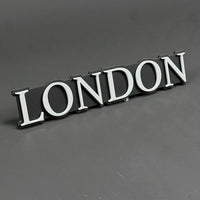 1PC LONDON (White) 3D Acrylic Badge - Car Truck Emblem Fender Tailgate Trunk Sticker