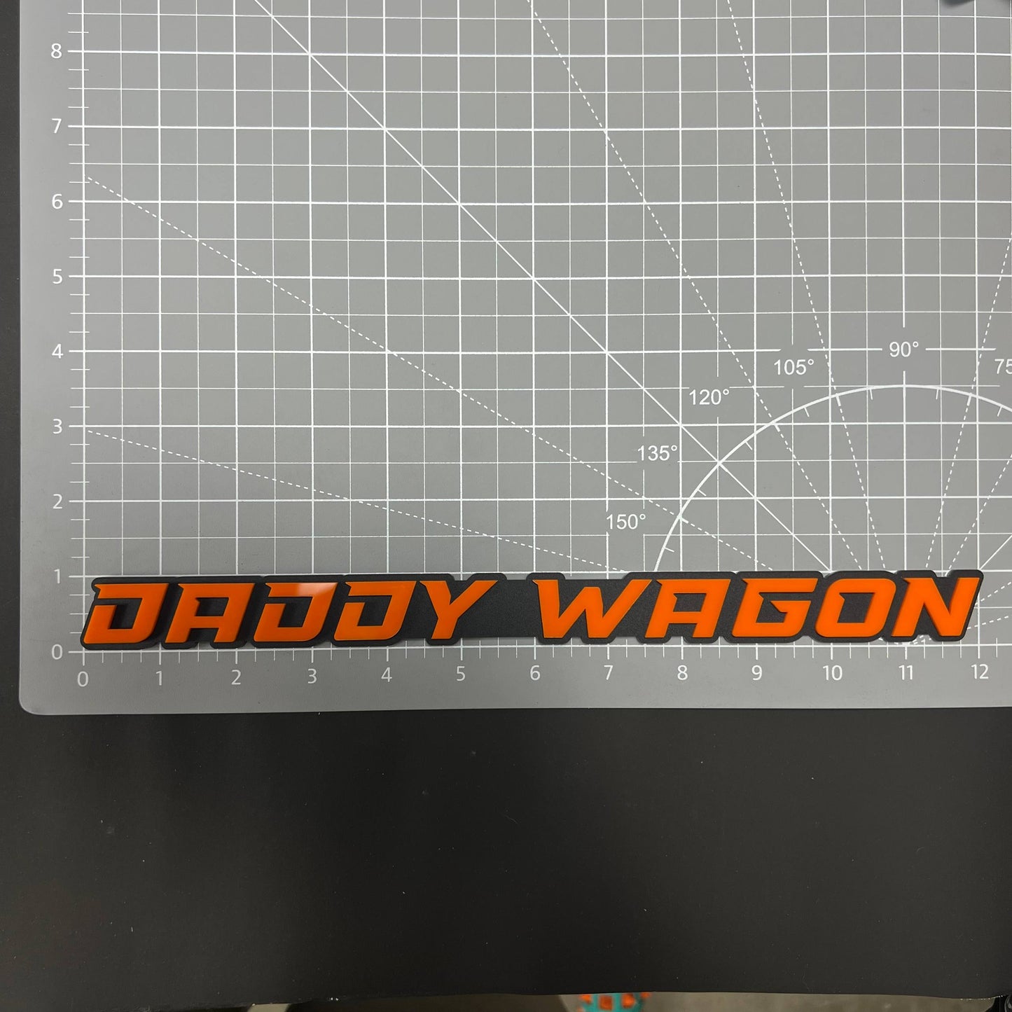 1PC DADDY WAGON 3D Acrylic Badge - Car Truck Emblem Fender Sticker