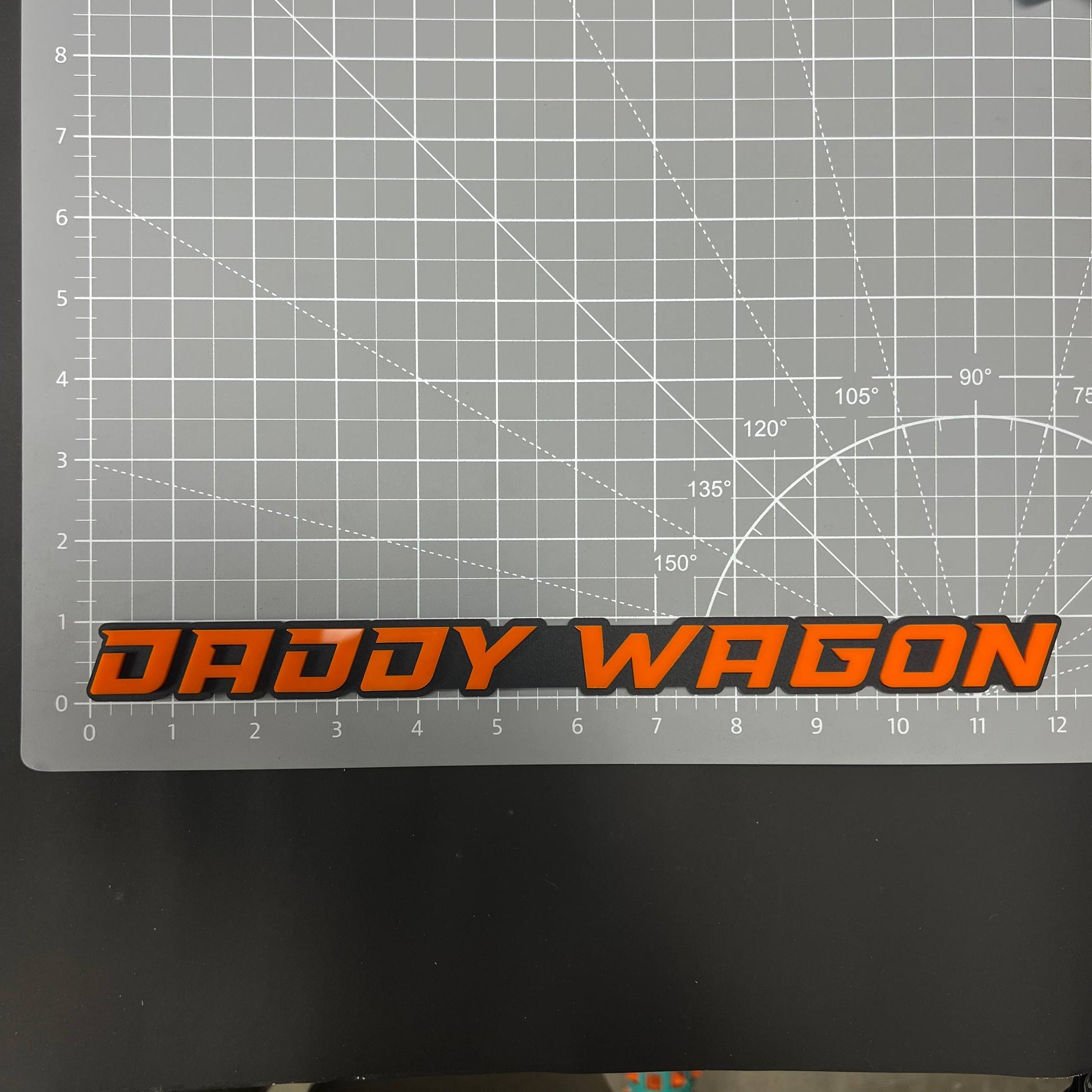1PC DADDY WAGON 3D Acrylic Badge - Car Truck Emblem Fender Sticker