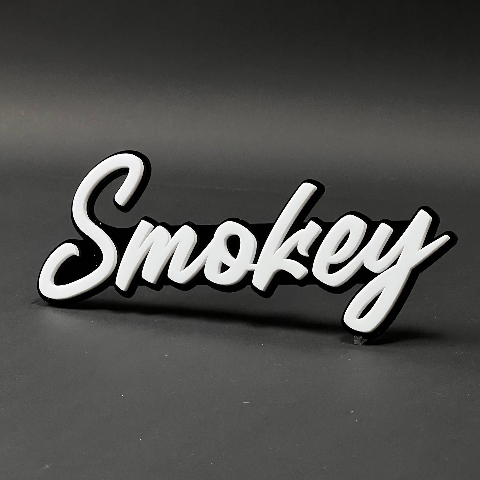 1PC Smokey 3D Acrylic Badge - Car Truck Emblem Fender Tailgate Trunk Sticker