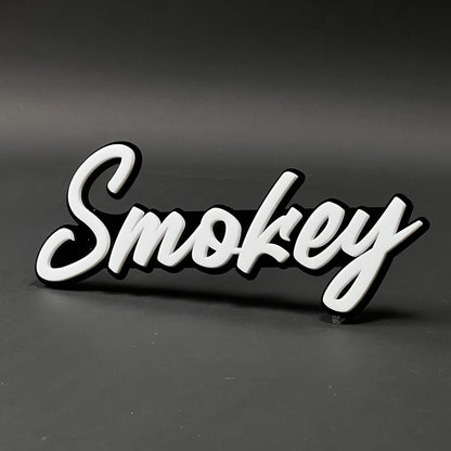 1PC Smokey 3D Acrylic Badge - Car Truck Emblem Fender Tailgate Trunk Sticker