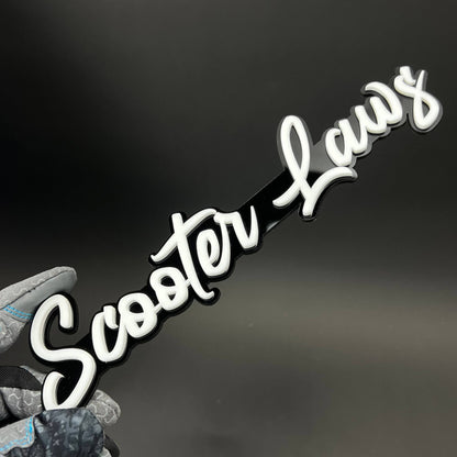 1PC Scooter Laws 3D Acrylic Badge - Car Truck Emblem Fender Sticker