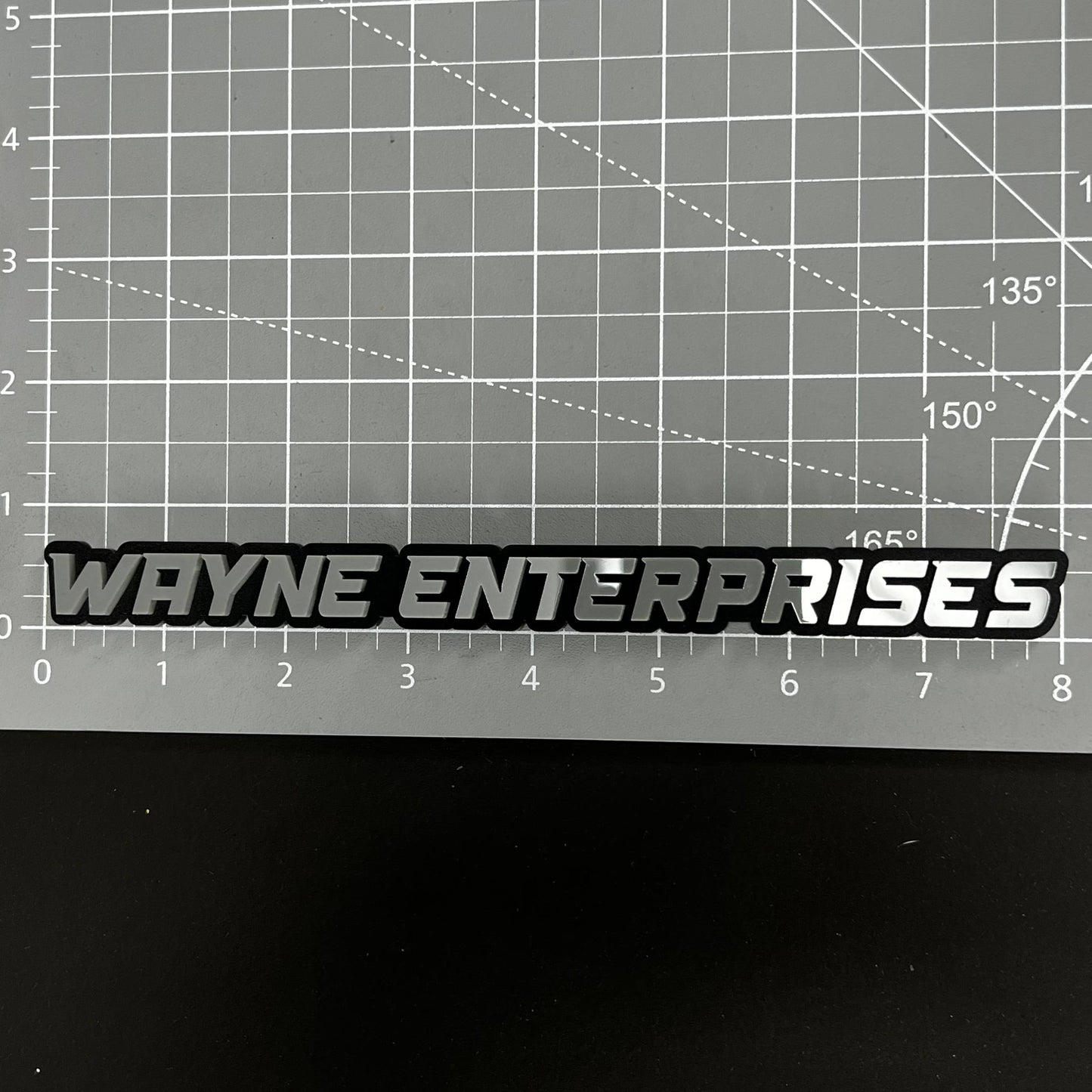 1PC WAYNE ENTERPRISES 3D Acrylic Badge - Car Truck Emblem Fender Sticker