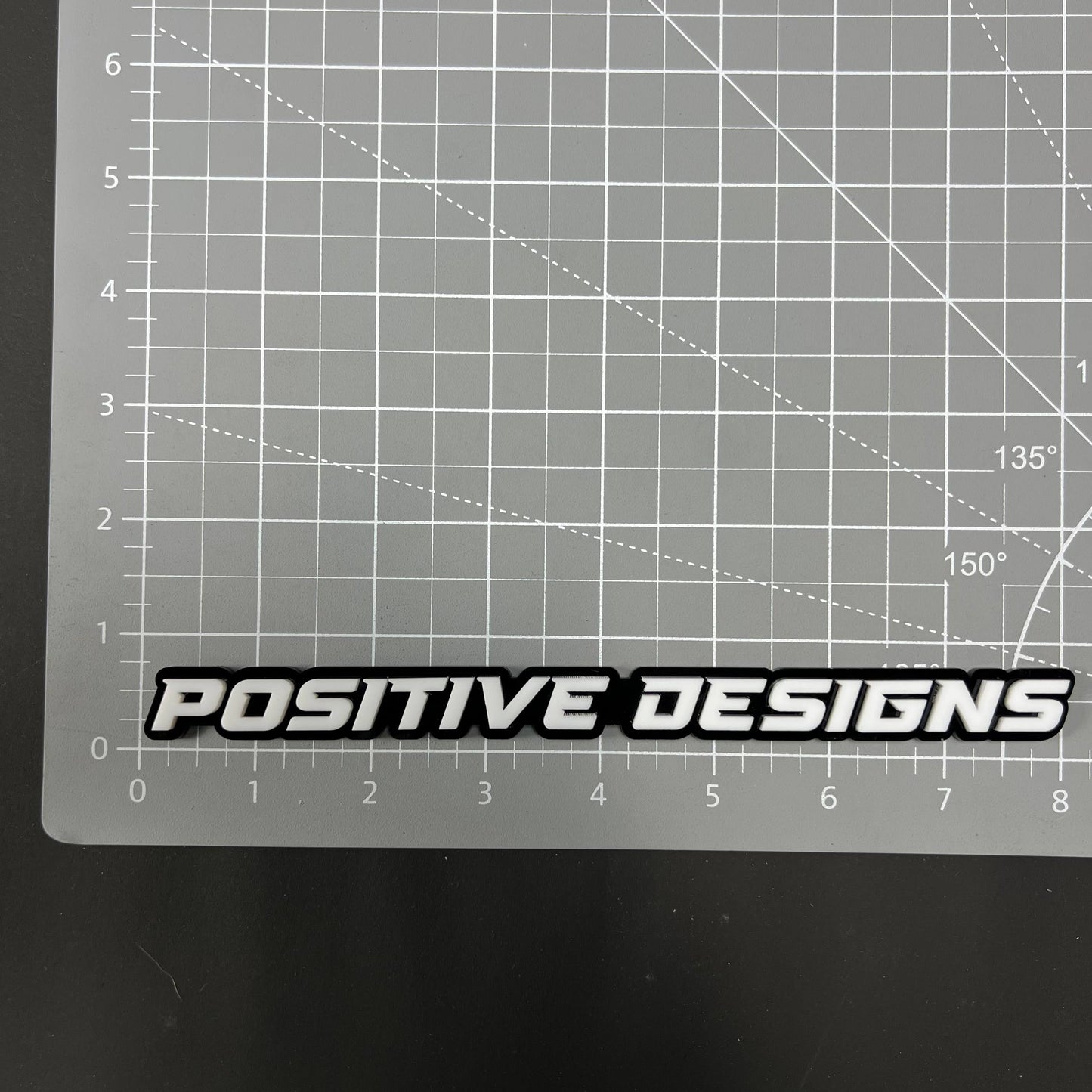 1PC POSITIVE DESIGNS 3D Acrylic Badge - Car Truck Emblem Fender Sticker