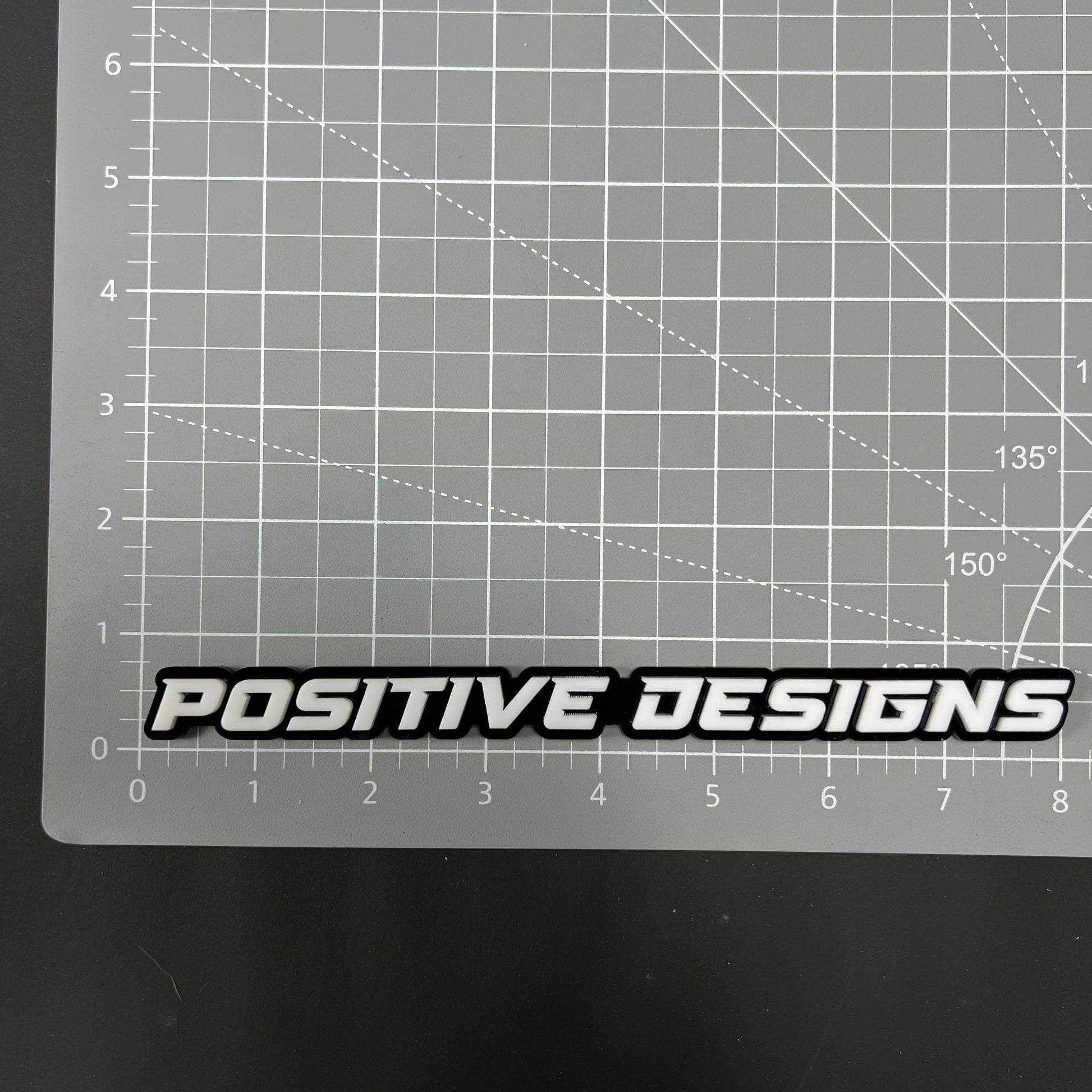 1PC POSITIVE DESIGNS 3D Acrylic Badge - Car Truck Emblem Fender Sticker