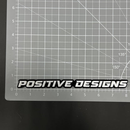 1PC POSITIVE DESIGNS 3D Acrylic Badge - Car Truck Emblem Fender Sticker