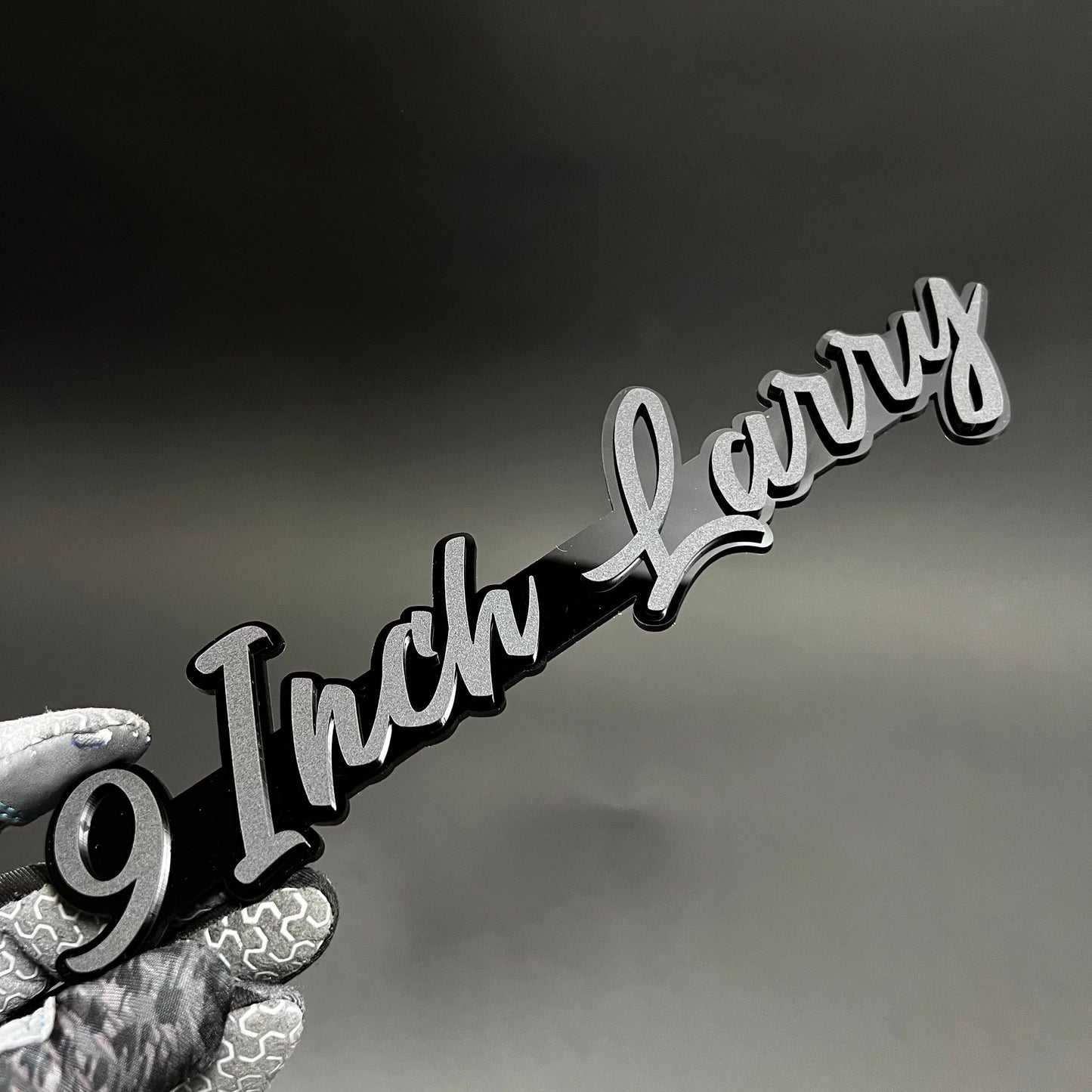 1PC 9 Inch Larry 3D Acrylic Badge - Car Truck Emblem Fender Sticker