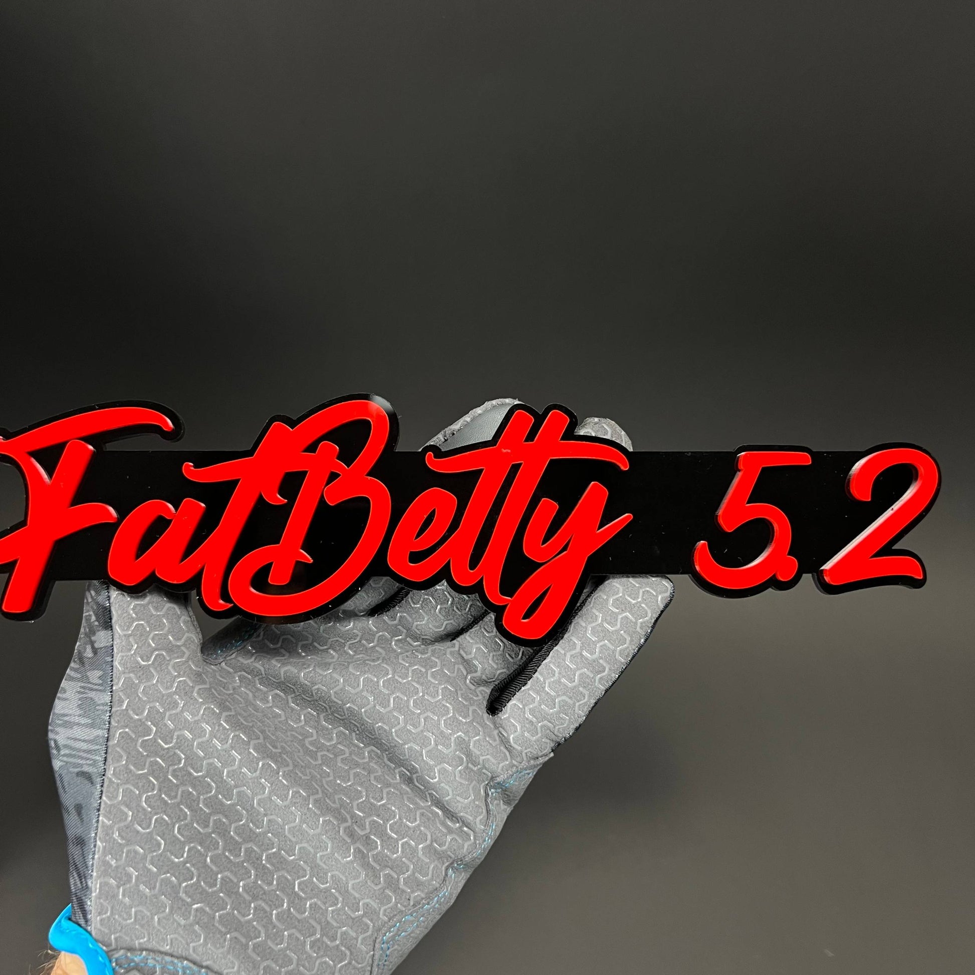 1PC FatBetty 52 3D Acrylic Badge - Car Truck Emblem Fender Sticker