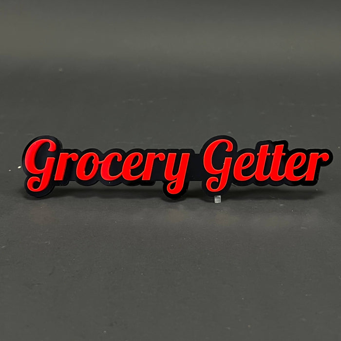 1PC Grocery Getter 3D Acrylic Badge - Car Truck Emblem Fender Sticker