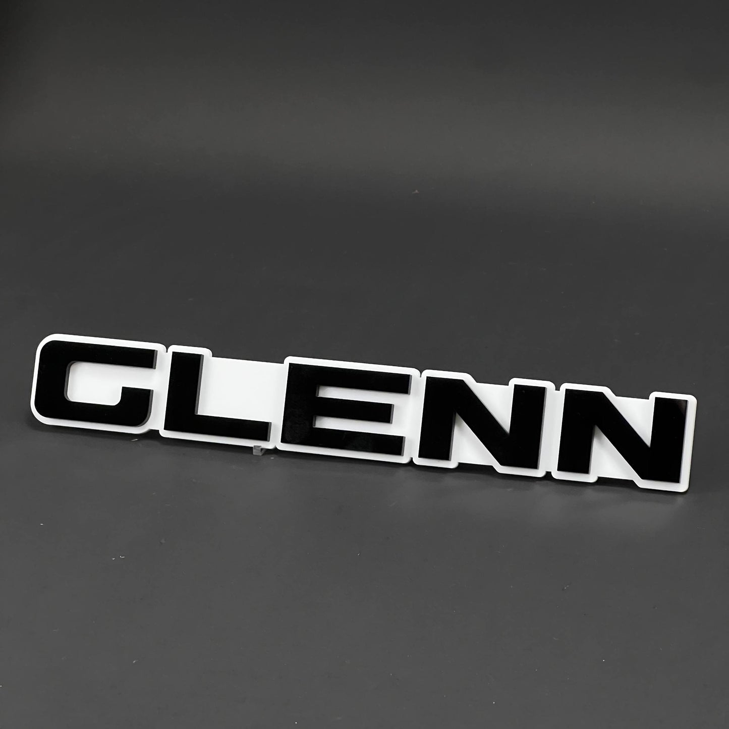 1PC GLENN 3D Acrylic Badge - Car Truck Emblem Fender Tailgate Trunk Sticker
