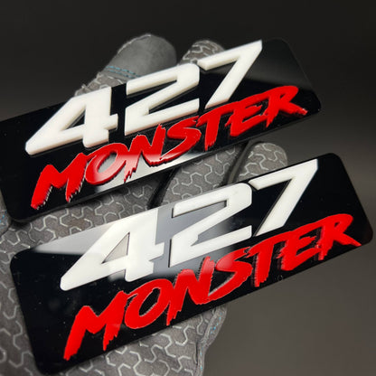 1PC 427 MONSTER 3D Acrylic Badge - Car Truck Emblem Fender Sticker