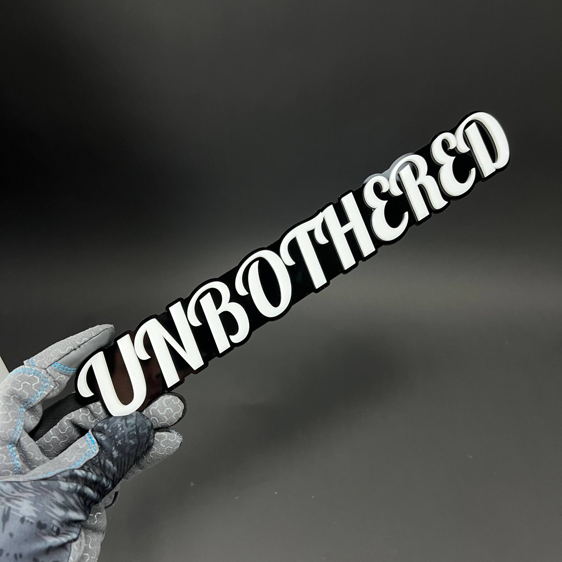 1PC UNBOTHERED 3D Acrylic Badge - Car Truck Emblem Fender Tailgate Trunk Sticker