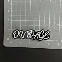 1PC OUTRAGE 3D Acrylic Badge - Car Truck Emblem Fender Tailgate Trunk Sticker