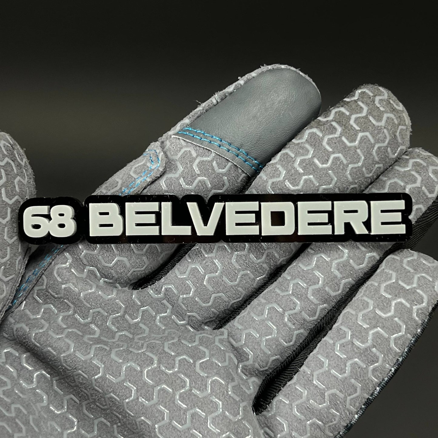 1PC 68 BELVEDERE 3D Acrylic Badge - Car Truck Emblem Fender Sticker