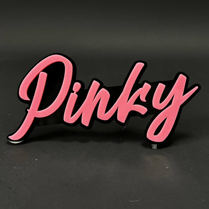 1PC Pinky 3D Acrylic Badge - Car Truck Emblem Fender Tailgate Trunk Sticker