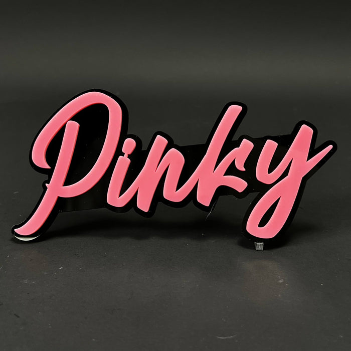 1PC Pinky 3D Acrylic Badge - Car Truck Emblem Fender Tailgate Trunk Sticker