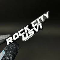 1PC ROCK CITY USVI 3D Acrylic Badge - Car Truck Emblem Fender Sticker