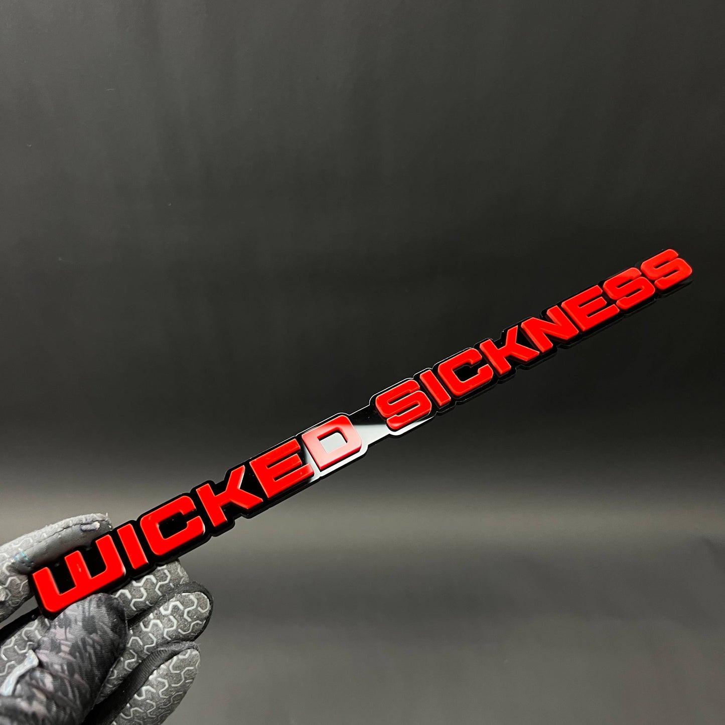 1PC WICKED SICKNESS 3D Acrylic Badge - Car Truck Emblem Fender Sticker