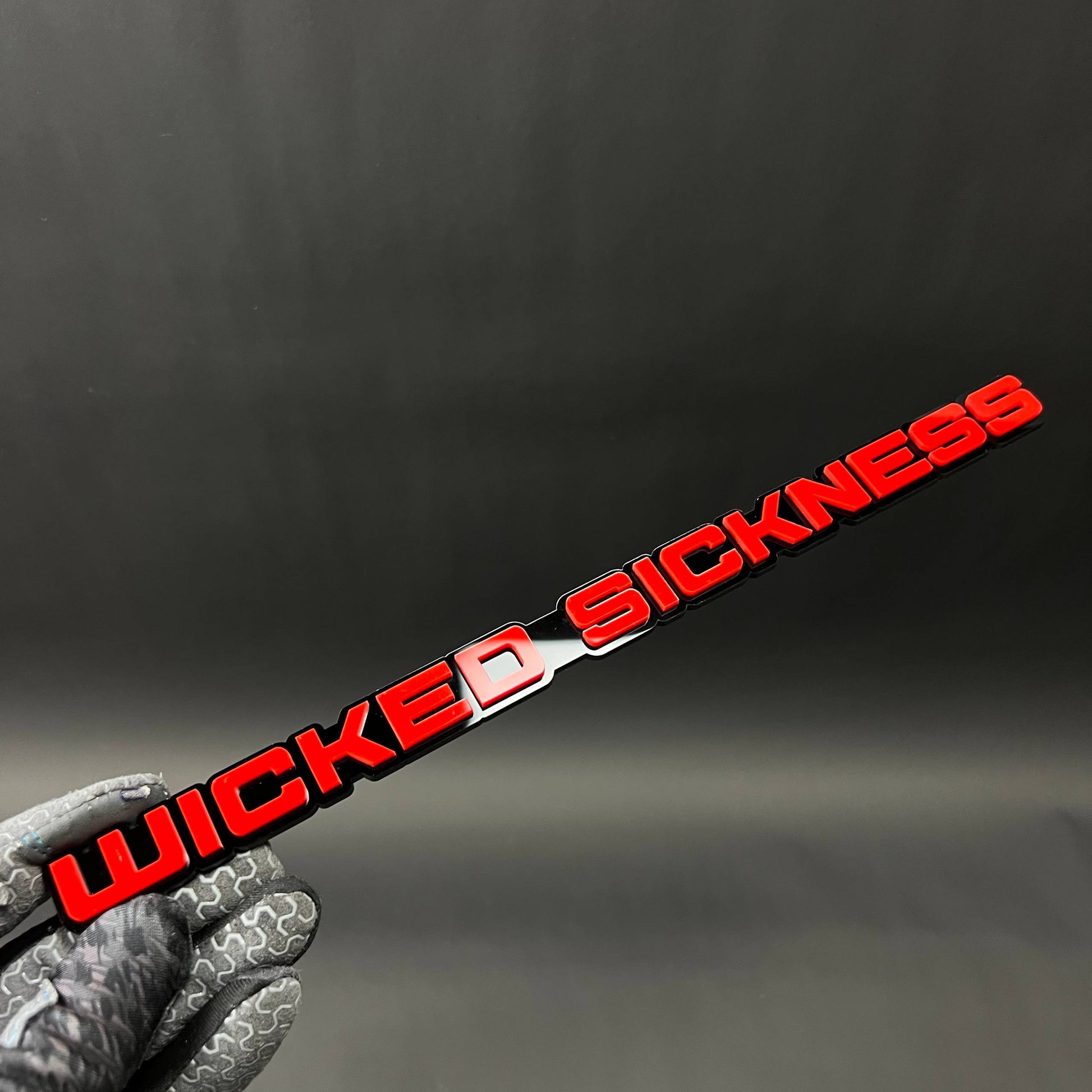 1PC WICKED SICKNESS 3D Acrylic Badge - Car Truck Emblem Fender Sticker