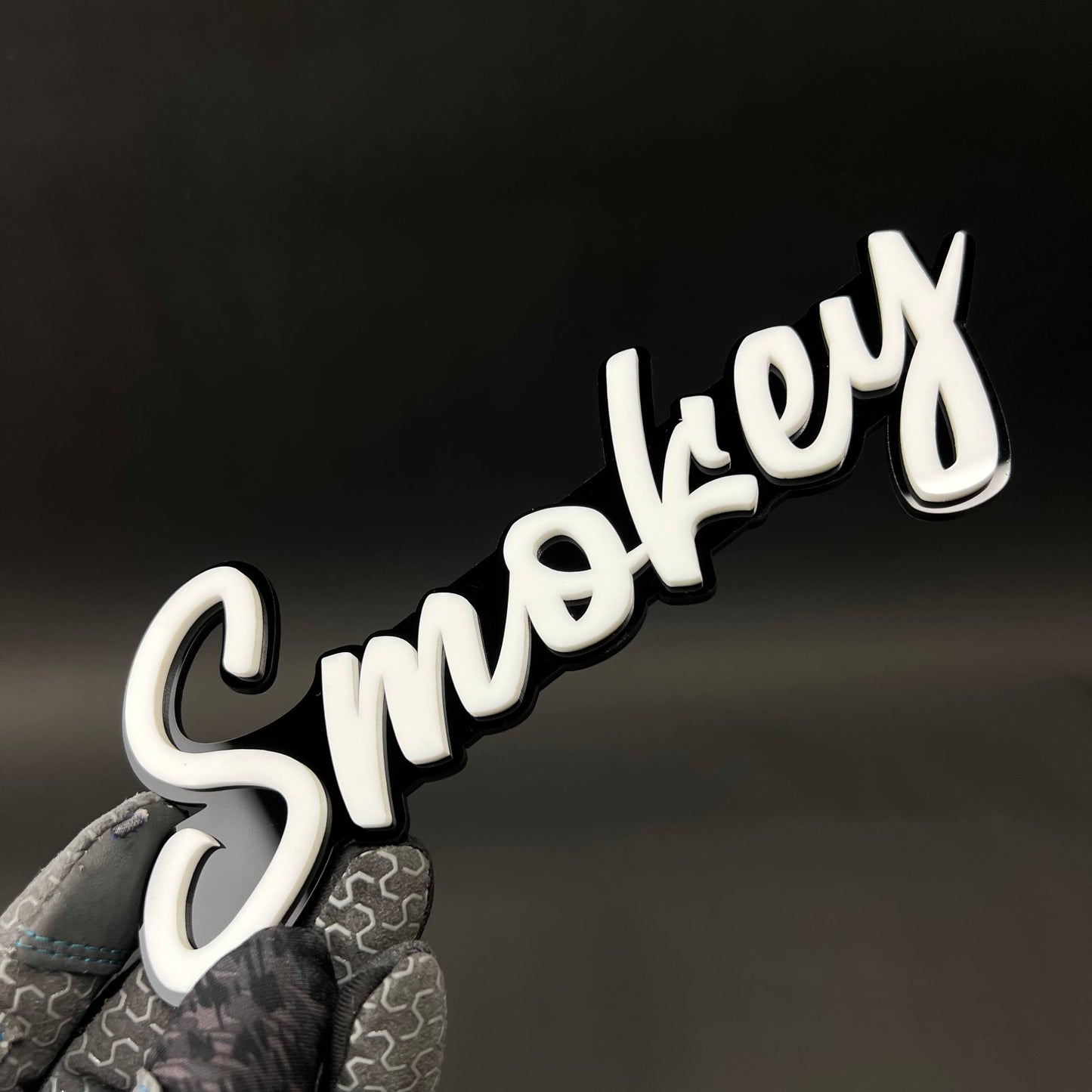 1PC Smokey 3D Acrylic Badge - Car Truck Emblem Fender Tailgate Trunk Sticker