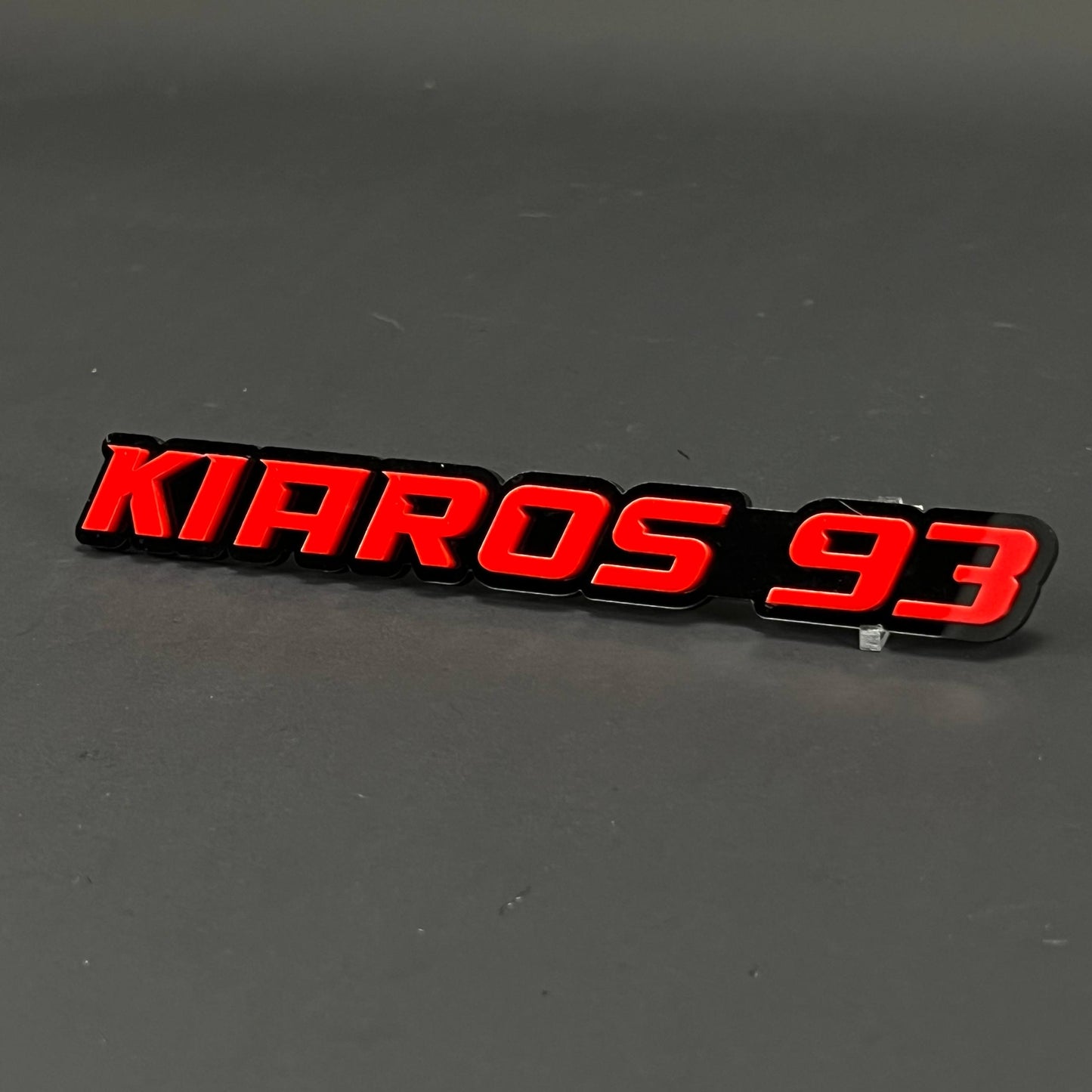 1PC KIAROS 93 3D Acrylic Badge - Car Truck Emblem Fender Tailgate Trunk Sticker