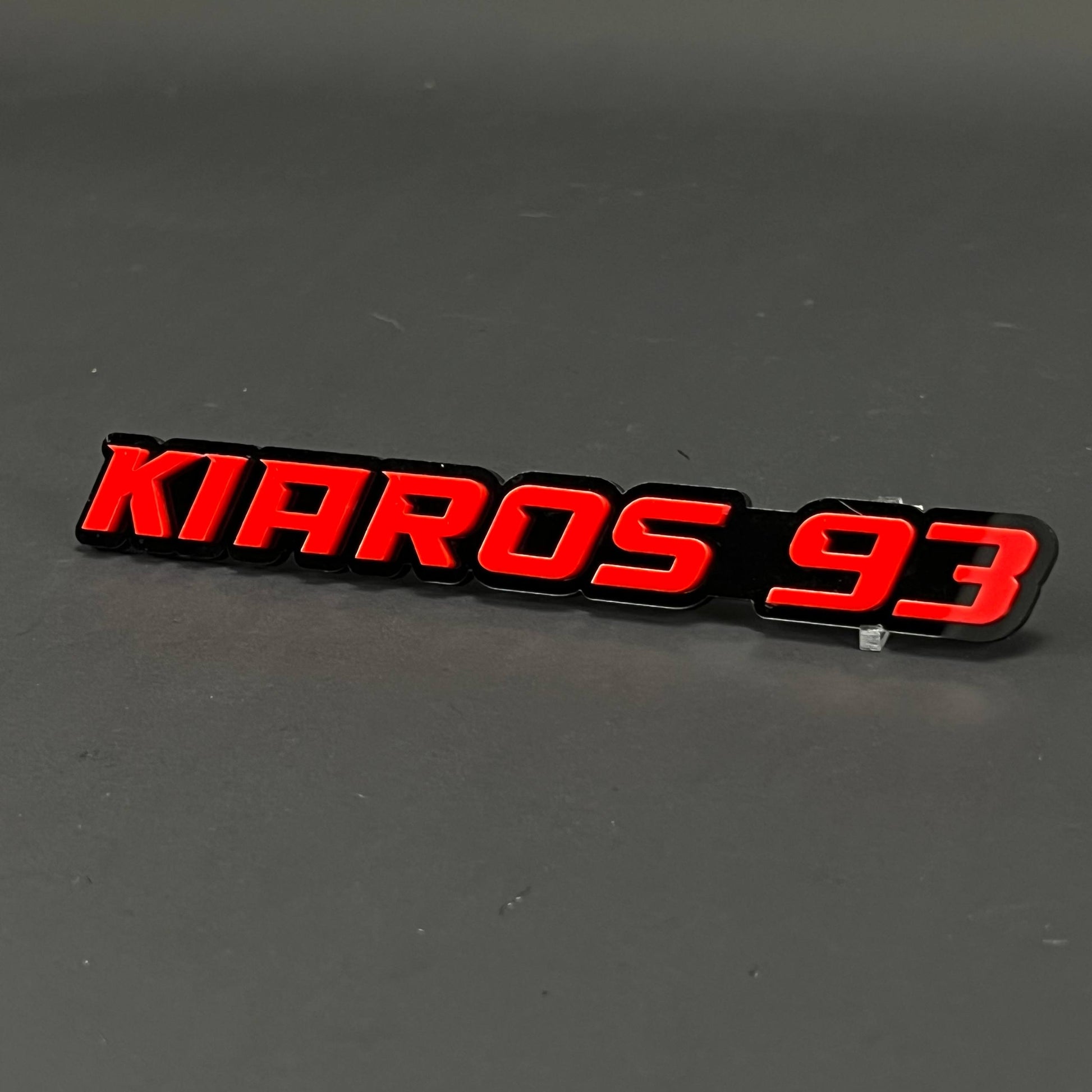 1PC KIAROS 93 3D Acrylic Badge - Car Truck Emblem Fender Tailgate Trunk Sticker