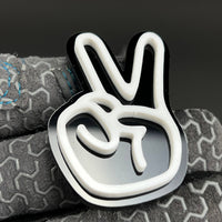 1PC Peace Hand 3D Acrylic Badge - Car Truck Emblem Fender Tailgate Trunk Sticker