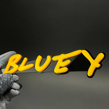 1PC BLUEY 3D Acrylic Badge - Car Truck Emblem Fender Tailgate Trunk Sticker