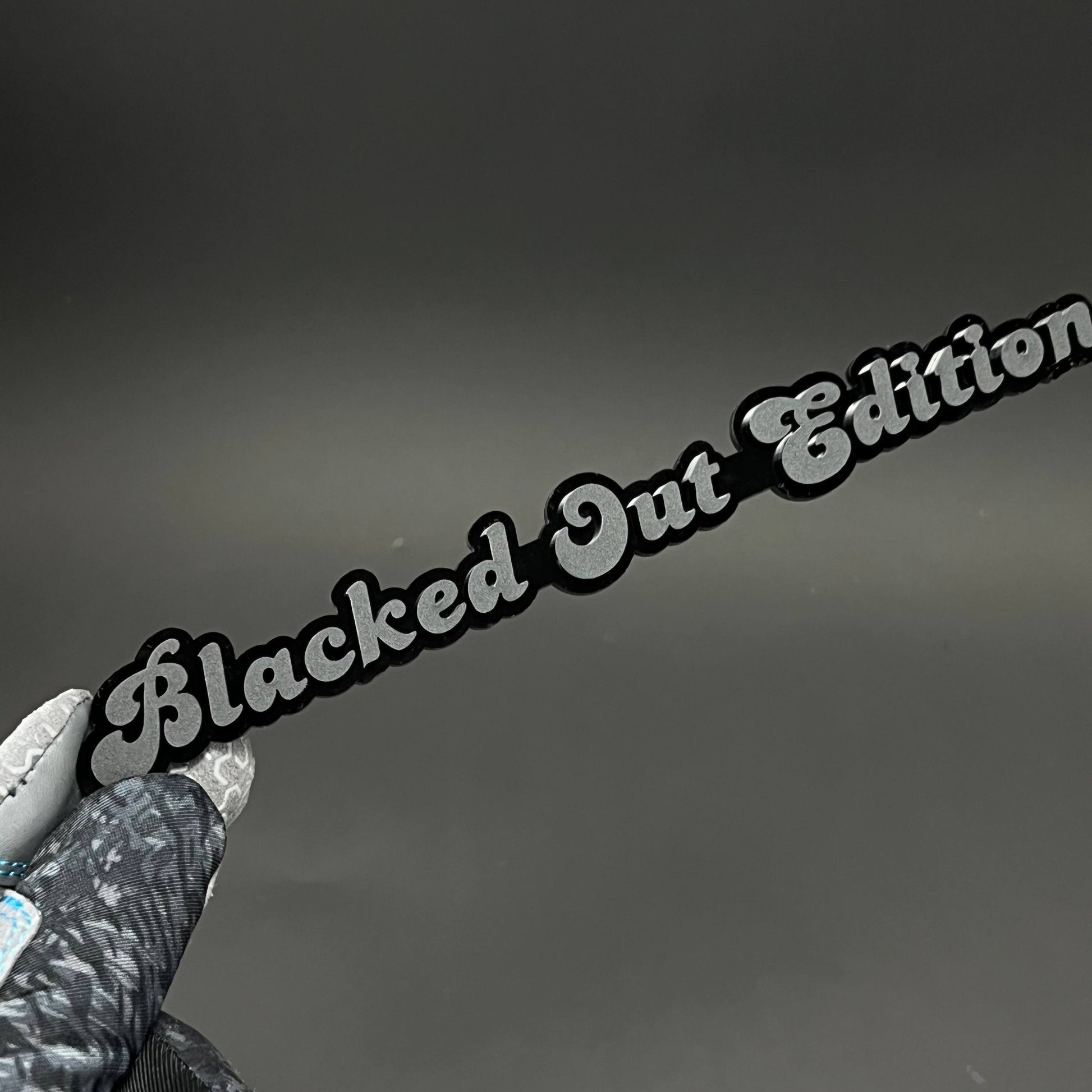 1PC Blacked Out Edition 3D Acrylic Badge - Car Truck Emblem Fender Sticker