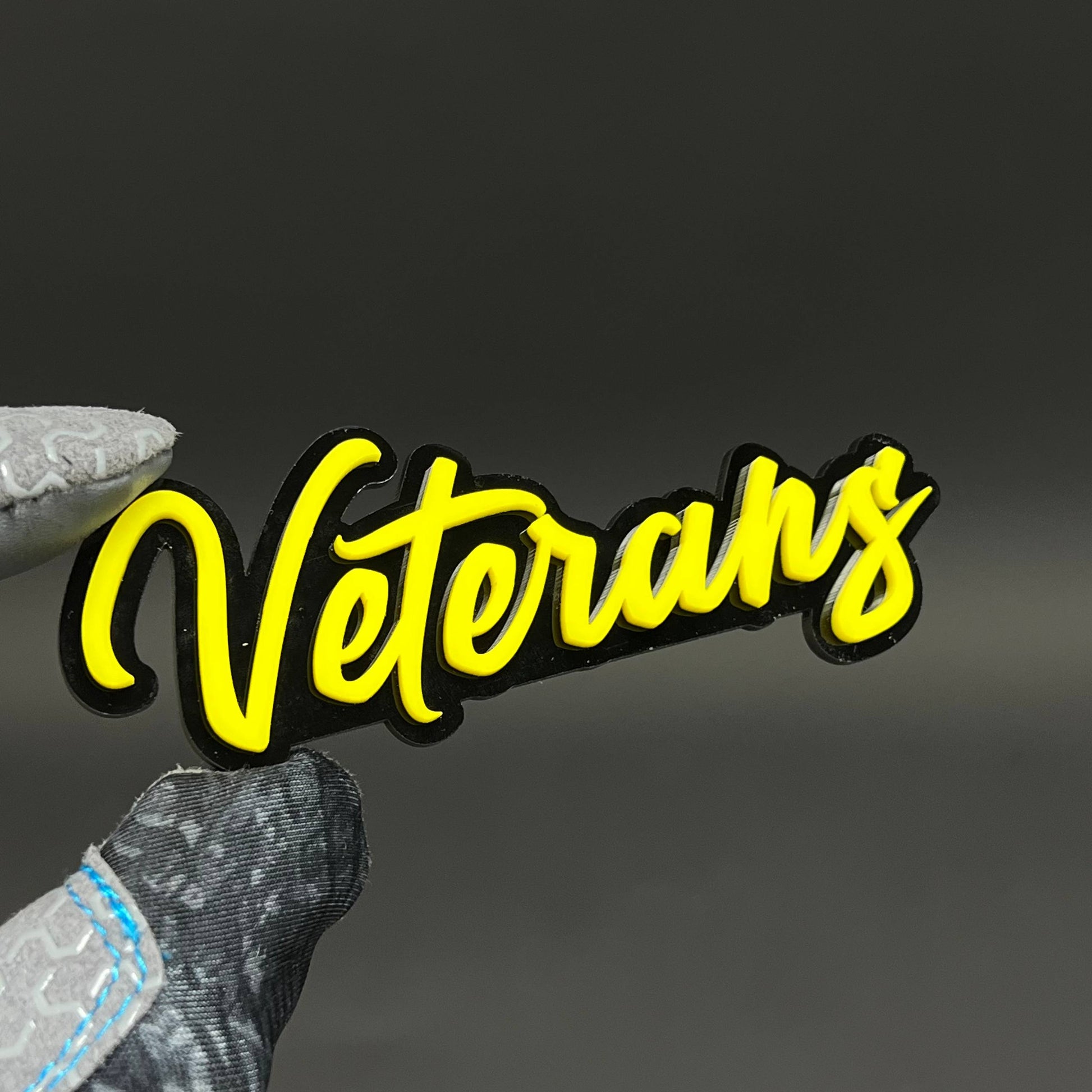 1PC Veterans 3D Acrylic Badge - Car Truck Emblem Fender Tailgate Trunk Sticker
