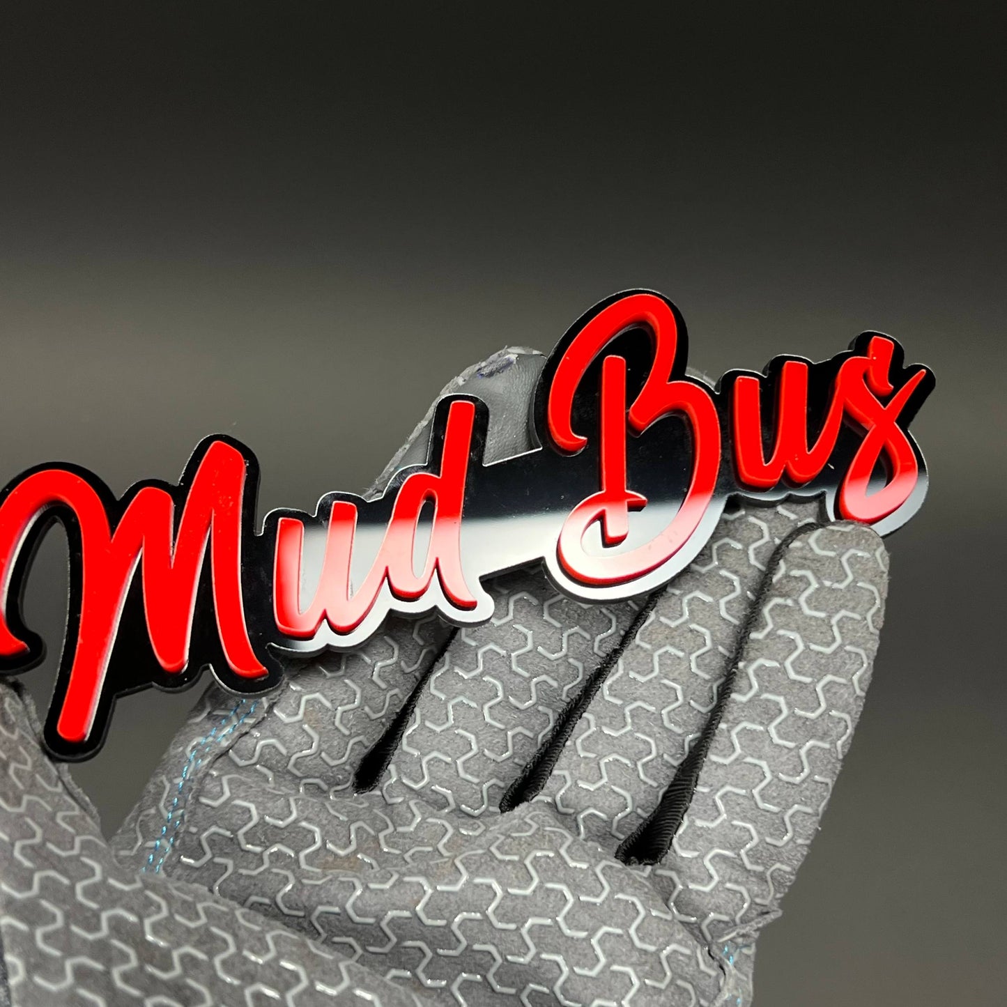 1PC Mud Bus 3D Acrylic Badge - Car Truck Emblem Fender Tailgate Trunk Sticker