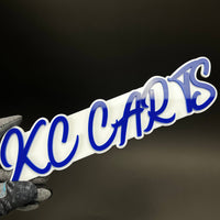 1PC KC CARTS 3D Acrylic Badge - Car Truck Emblem Fender Tailgate Trunk Sticker