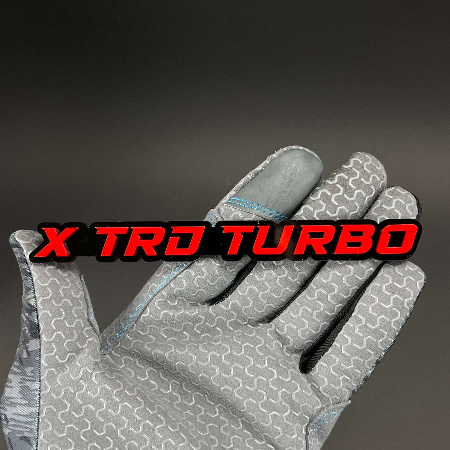1PC X TRD TURBO 3D Acrylic Badge - Car Truck Emblem Fender Sticker