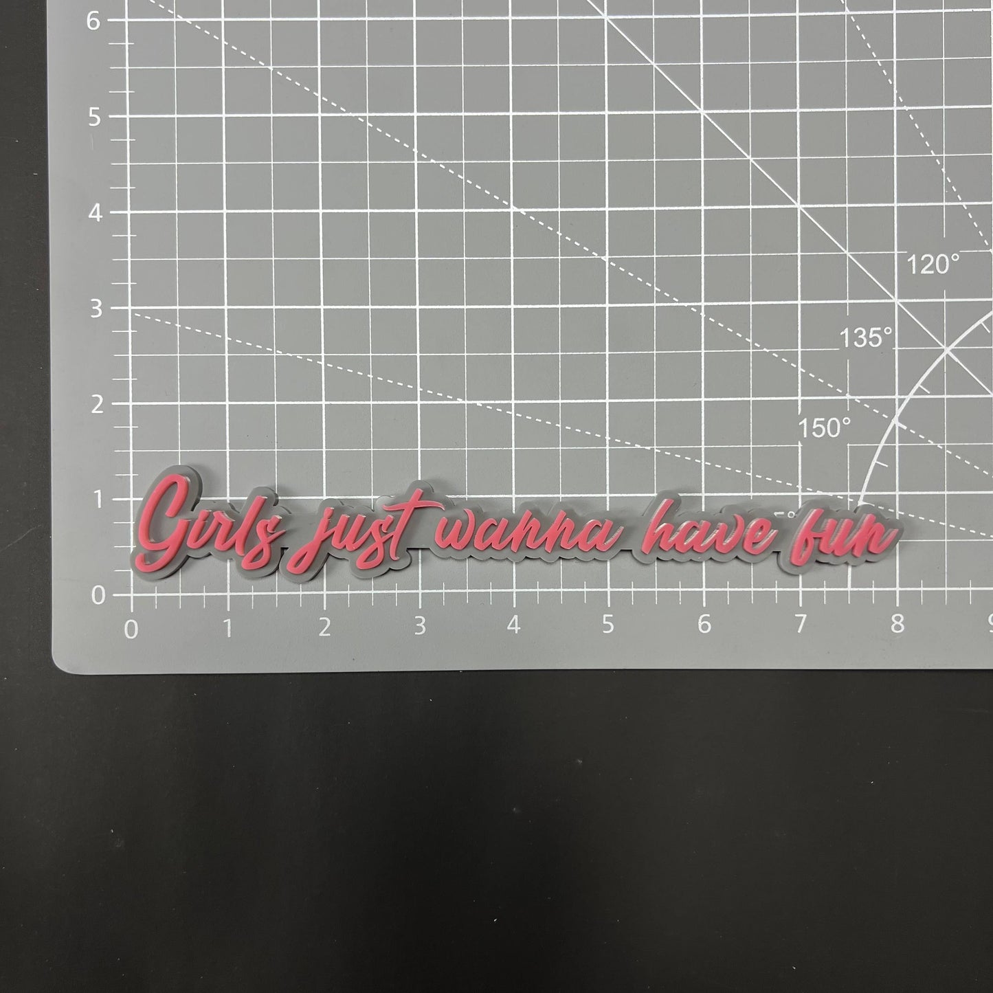 1PC Girls just wanna have fun 3D Acrylic Badge - Car Truck Emblem Fender Sticker