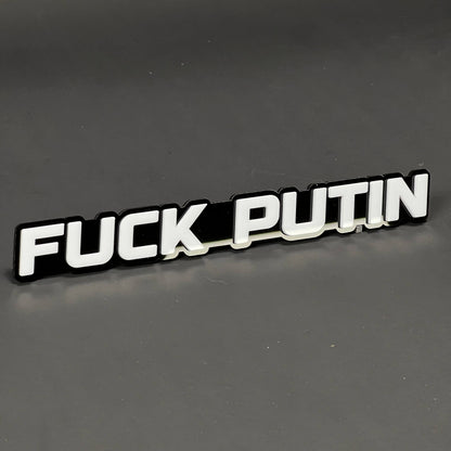 1PC FUCK PUTIN 3D Acrylic Badge - Car Truck Emblem Fender Tailgate Trunk Sticker