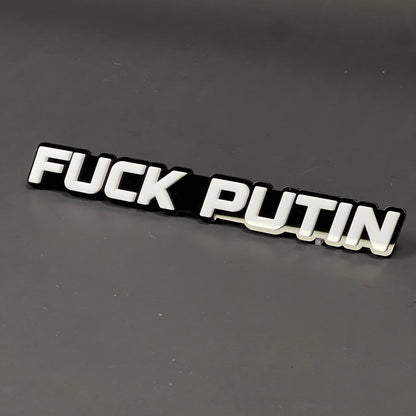 1PC FUCK PUTIN 3D Acrylic Badge - Car Truck Emblem Fender Tailgate Trunk Sticker