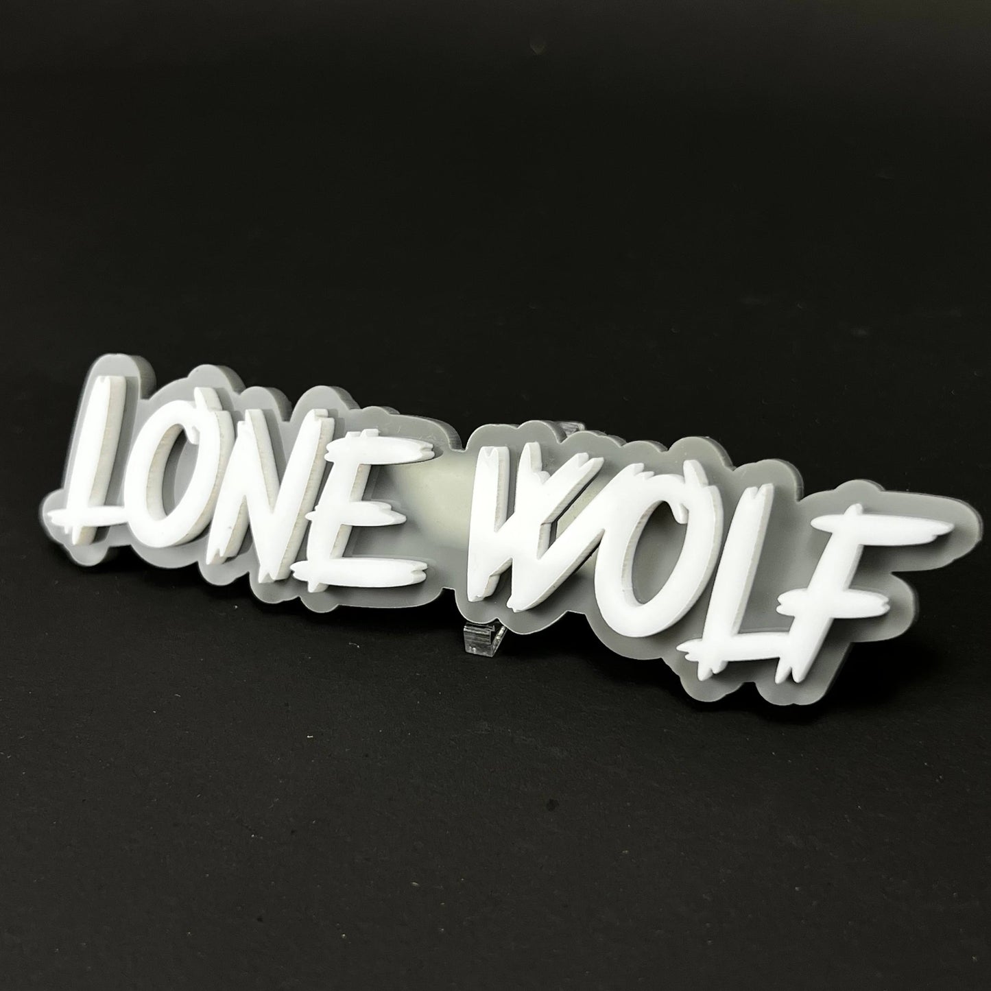 1PC LONE WOLF 3D Acrylic Badge - Car Truck Emblem Fender Tailgate Trunk Sticker