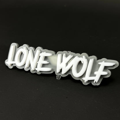 1PC LONE WOLF 3D Acrylic Badge - Car Truck Emblem Fender Tailgate Trunk Sticker