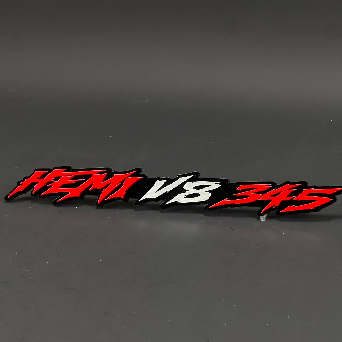 1PC HEMI V8 345 3D Acrylic Badge - Car Truck Emblem Fender Sticker