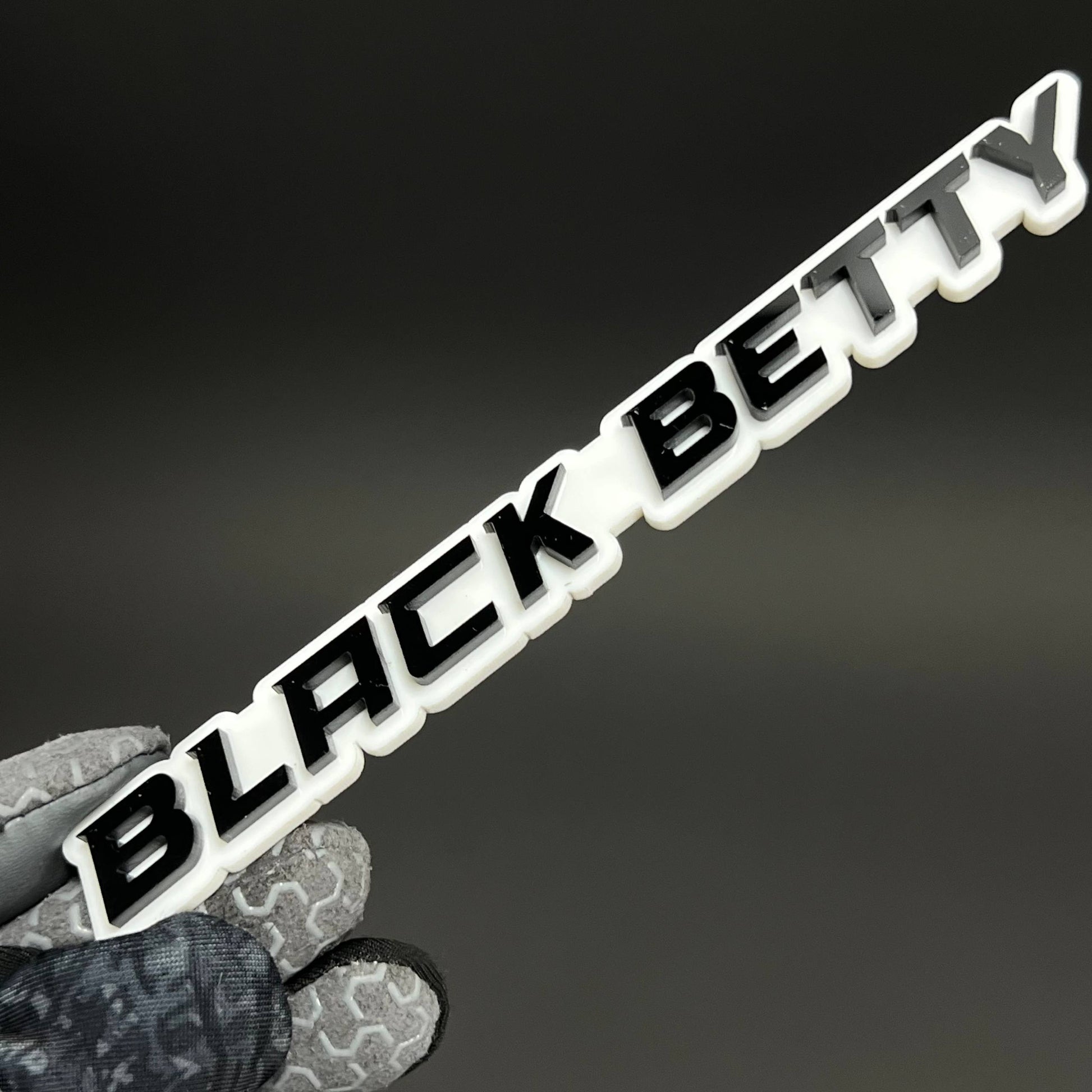 1PC Black Betty 3D Acrylic Badge - Car Truck Emblem Fender Sticker