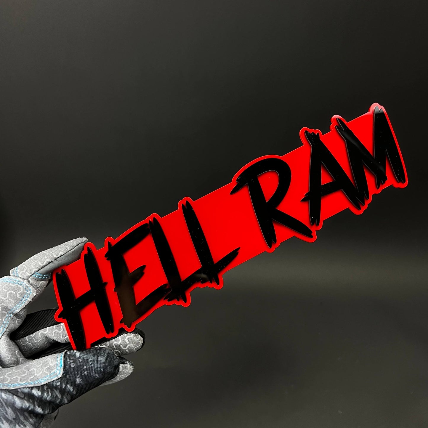 1PC HELL RAM 3D Acrylic Badge - Car Truck Emblem Fender Tailgate Trunk Sticker