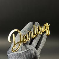 1PC Darling 3D Acrylic Badge - Car Truck Emblem Fender Tailgate Trunk Sticker