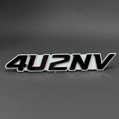 1PC 4U2NV 3D Acrylic Badge - Car Truck Emblem Fender Tailgate Trunk Sticker