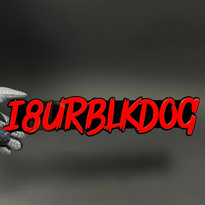 1PC I8URBLKDOG 3D Acrylic Badge - Car Truck Emblem Fender Tailgate Trunk Sticker